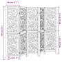Biombo separador de 5 paneles madera maciza Paulownia negro