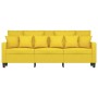 Sofá de 3 plazas de tela amarillo claro 180 cm en Sofás | Comprar online en Foro24