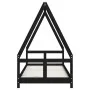 Estructura de cama para niños madera de pino negro 80x200 cm de vidaXL, Cunas y camas para niños - Ref: Foro24-834452, Precio...