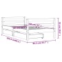 Kinderbettgestell und Schubladen Kiefernholz schwarz 80x160 cm von vidaXL, Kinderbetten und Betten für Kinder - Ref: Foro24-8...
