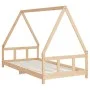 Kinderbettgestell aus massivem Kiefernholz 90x190 cm von vidaXL, Kinderbetten und Betten für Kinder - Ref: Foro24-834462, Pre...