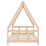 Estructura de cama infantil madera maciza de pino 90x190 cm de vidaXL, Cunas y camas para niños - Ref: Foro24-834462, Precio:...