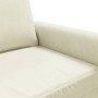 Sillón de terciopelo color crema 60 cm