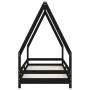 Estructura de cama para niños madera de pino negro 90x200 cm