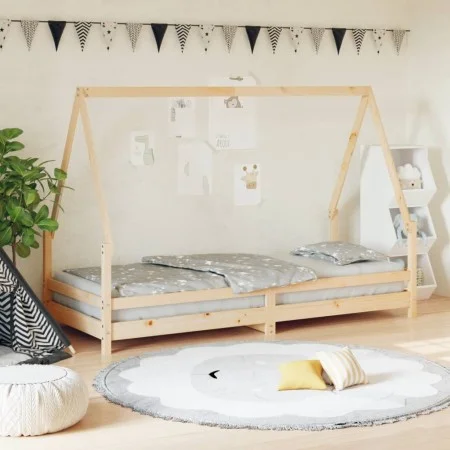 Children's bed frame solid pine wood 80x200 cm by vidaXL, Cribs and beds for children - Ref: Foro24-834480, Price: 96,22 €, D...