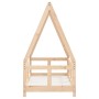 Kinderbettgestell aus massivem Kiefernholz 70x140 cm von vidaXL, Kinderbetten und Betten für Kinder - Ref: Foro24-834456, Pre...