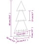 Árbol de Navidad para decoración metal negro 60 cm