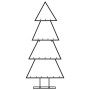 Árbol de Navidad para decoración metal negro 90 cm