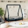 Black pine wood children's bed frame 70x140 cm by vidaXL, Cribs and beds for children - Ref: Foro24-834488, Price: 84,99 €, D...