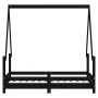 Black pine wood children's bed frame 70x140 cm by vidaXL, Cribs and beds for children - Ref: Foro24-834488, Price: 84,99 €, D...