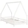 Estructura de cama para niños madera de pino blanco 90x190 cm de vidaXL, Cunas y camas para niños - Ref: Foro24-834493, Preci...