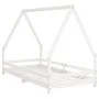 Estructura de cama para niños madera de pino blanco 90x190 cm de vidaXL, Cunas y camas para niños - Ref: Foro24-834493, Preci...