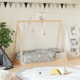 Children's bed frame solid pine wood 70x140 cm by vidaXL, Cribs and beds for children - Ref: Foro24-834525, Price: 93,71 €, D...