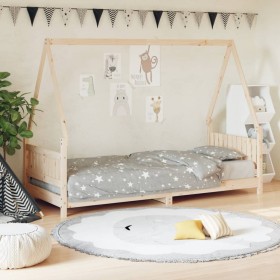 Estructura de cama para niños madera maciza de pino 80x200 cm
