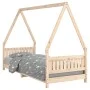Kinderbettgestell aus massivem Kiefernholz 80x200 cm von vidaXL, Kinderbetten und Betten für Kinder - Ref: Foro24-834495, Pre...