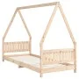 Kinderbettgestell aus massivem Kiefernholz 80x200 cm von vidaXL, Kinderbetten und Betten für Kinder - Ref: Foro24-834495, Pre...