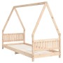 Kinderbettgestell aus massivem Kiefernholz 80x200 cm von vidaXL, Kinderbetten und Betten für Kinder - Ref: Foro24-834495, Pre...