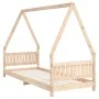 Kinderbettgestell aus massivem Kiefernholz 80x200 cm von vidaXL, Kinderbetten und Betten für Kinder - Ref: Foro24-834495, Pre...