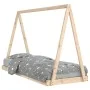 Solid pine wood bed frame for children 80x200 cm by vidaXL, Cribs and beds for children - Ref: Foro24-834534, Price: 86,74 €,...