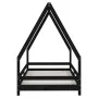 Estructura de cama para niños madera de pino negro 90x190 cm de vidaXL, Cunas y camas para niños - Ref: Foro24-834494, Precio...