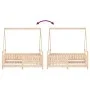 Estructura de cama para niños madera maciza de pino 70x140 cm de vidaXL, Cunas y camas para niños - Ref: Foro24-834501, Preci...