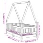 Solid pine wood bed frame for children 70x140 cm by vidaXL, Cribs and beds for children - Ref: Foro24-834501, Price: 135,69 €...