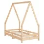 Estructura de cama para niños madera maciza de pino 70x140 cm de vidaXL, Cunas y camas para niños - Ref: Foro24-834486, Preci...
