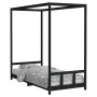 Black pine wood children's bed frame 90x200 cm by vidaXL, Cribs and beds for children - Ref: Foro24-834524, Price: 117,58 €, ...