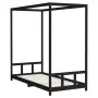 Black pine wood children's bed frame 90x200 cm by vidaXL, Cribs and beds for children - Ref: Foro24-834524, Price: 117,58 €, ...