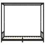 Black pine wood children's bed frame 90x200 cm by vidaXL, Cribs and beds for children - Ref: Foro24-834524, Price: 117,58 €, ...
