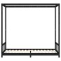 Kinderbettgestell aus schwarzem Kiefernholz, 90 x 200 cm von vidaXL, Kinderbetten und Betten für Kinder - Ref: Foro24-834524,...