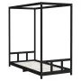 Black pine wood children's bed frame 90x200 cm by vidaXL, Cribs and beds for children - Ref: Foro24-834524, Price: 117,58 €, ...