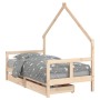 Children's bed frame with pine wood drawers 80x160cm by vidaXL, Cribs and beds for children - Ref: Foro24-834543, Price: 108,...