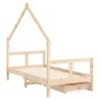 Children's bed frame with pine wood drawers 80x160cm by vidaXL, Cribs and beds for children - Ref: Foro24-834543, Price: 106,...