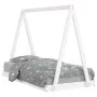 Estructura de cama para niños madera de pino blanco 80x160 cm de vidaXL, Cunas y camas para niños - Ref: Foro24-834529, Preci...
