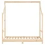 Estructura de cama para niños madera maciza de pino 70x140 cm de vidaXL, Cunas y camas para niños - Ref: Foro24-835706, Preci...
