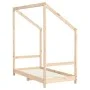 Estructura de cama para niños madera maciza de pino 70x140 cm de vidaXL, Cunas y camas para niños - Ref: Foro24-835706, Preci...