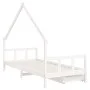 Children's bed frame with white pine wood drawers 90x200 cm by vidaXL, Cribs and beds for children - Ref: Foro24-834553, Pric...