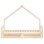 Children's bed frame with pine wood drawers 90x190 cm by vidaXL, Cribs and beds for children - Ref: Foro24-834546, Price: 120...