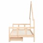 Children's bed frame with pine wood drawers 90x190 cm by vidaXL, Cribs and beds for children - Ref: Foro24-834546, Price: 122...