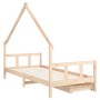 Children's bed frame with pine wood drawers 90x190 cm by vidaXL, Cribs and beds for children - Ref: Foro24-834546, Price: 122...