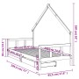 Children's bed frame with pine wood drawers 90x190 cm by vidaXL, Cribs and beds for children - Ref: Foro24-834546, Price: 122...
