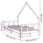 Children's bed frame with pine wood drawers 90x190 cm by vidaXL, Cribs and beds for children - Ref: Foro24-834546, Price: 120...