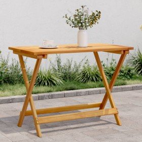 Mesa de jardín plegable madera maciza de acacia 90x52,5x65 cm en Mesas de jardín | Comprar online en Foro24