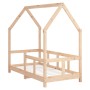 Kinderbettgestell aus massivem Kiefernholz 70x140 cm von vidaXL, Kinderbetten und Betten für Kinder - Ref: Foro24-835721, Pre...