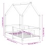 Estructura de cama para niños madera maciza de pino 70x140 cm