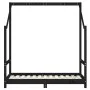 Kinderbettgestell aus schwarzem Kiefernholz, 70 x 140 cm von vidaXL, Kinderbetten und Betten für Kinder - Ref: Foro24-835708,...