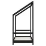 Black pine wood children's bed frame 70x140 cm by vidaXL, Cribs and beds for children - Ref: Foro24-835708, Price: 94,91 €, D...