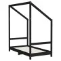 Black pine wood children's bed frame 70x140 cm by vidaXL, Cribs and beds for children - Ref: Foro24-835708, Price: 94,91 €, D...