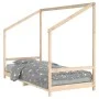 Solid pine wood children's bed frame 90x190 cm by vidaXL, Cribs and beds for children - Ref: Foro24-835712, Price: 93,18 €, D...